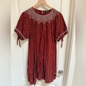 Madewell embroidered smocked dress